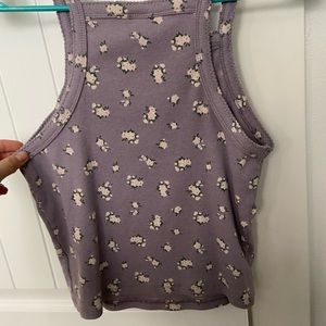 crop tank top from target. wild fable. lavender with flowers